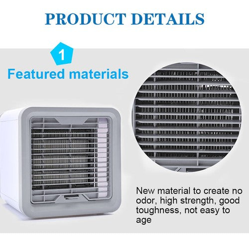 Air Cooler Fan Mini Portable Conditioner Humidifier Bedroom Desk USB 7LED Gift