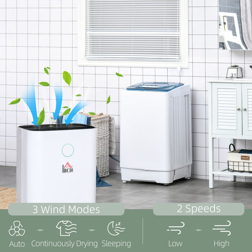 16L/Day Portable Dehumidifier For Home, With LED Screen, Sleep Mode, 24H Timer, Electric Air Dehumidifier For Damp Laundry Bedroom Basement