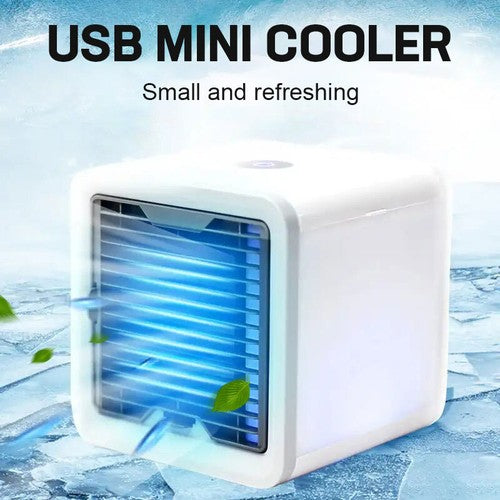Air Cooler Fan Mini Portable Conditioner Humidifier Bedroom Desk USB 7LED Gift