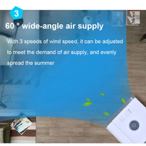 Air Cooler Fan Mini Portable Conditioner Humidifier Bedroom Desk USB 7LED Gift