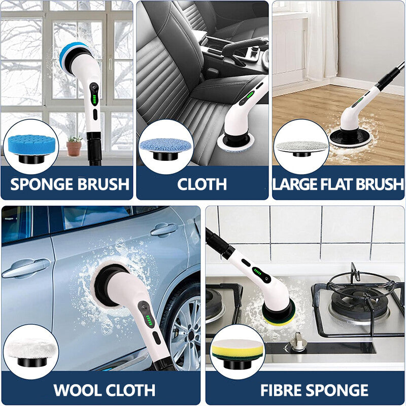Cordless Electric Spin Scrubber Turbo Scrub Cleaning Brushs Chargeable Bathroom