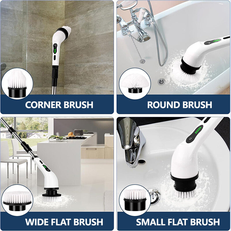 Cordless Electric Spin Scrubber Turbo Scrub Cleaning Brushs Chargeable Bathroom