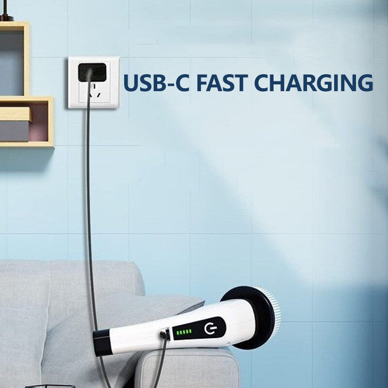 Cordless Electric Spin Scrubber Turbo Scrub Cleaning Brushs Chargeable Bathroom